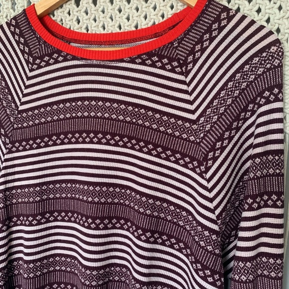 Aerie Striped Fair Isle Thermal with Thumb Holes - Picture 9 of 10